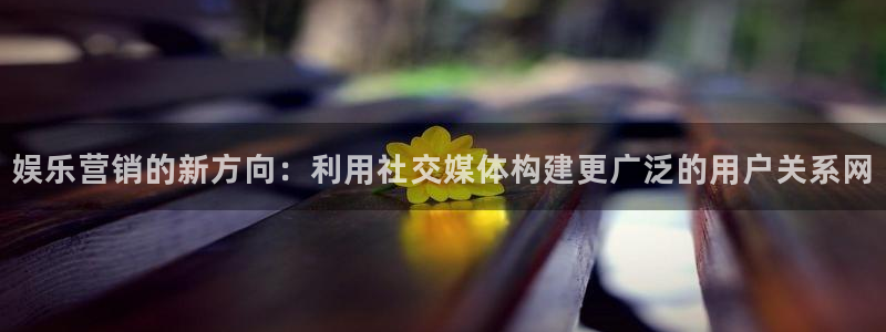 好彩运凯捷平台：娱乐营销的新方向：利用社交媒体构建更广泛的用户关系网